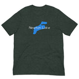 Newton Lake Outline of Lake Unisex t-shirt