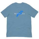 Newton Lake Outline of Lake Unisex t-shirt