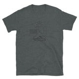 Lake Life X Sun Water Board Boat Short-Sleeve Unisex T-Shirt