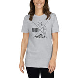 Lake Life X Sun Water Board Boat Short-Sleeve Unisex T-Shirt