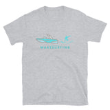 Lake Life Wakesurfing Boat & Surfer Short-Sleeve Unisex T-Shirt
