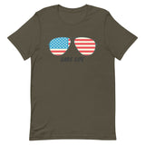 Lake Life American Flag Sunglasses Unisex t-shirt