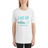 Lake Life Wakesurf Boat - cuz beaches be salty Unisex t-shirt