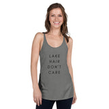 Lake Life Lake Hair Don't Care Women's Racerback Tank