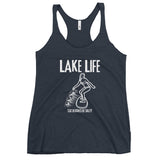 Lake Life Wakesurf - cuz beaches be salty Women's Racerback Tank