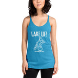 Lake Life Wakesurf - cuz beaches be salty Women's Racerback Tank